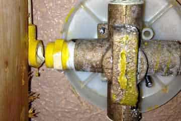 Water line leak repair.
